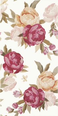 БЕЛЛИСИТА БЕЛЫЙ ДЕКОР ЦВЕТЫ 30X60